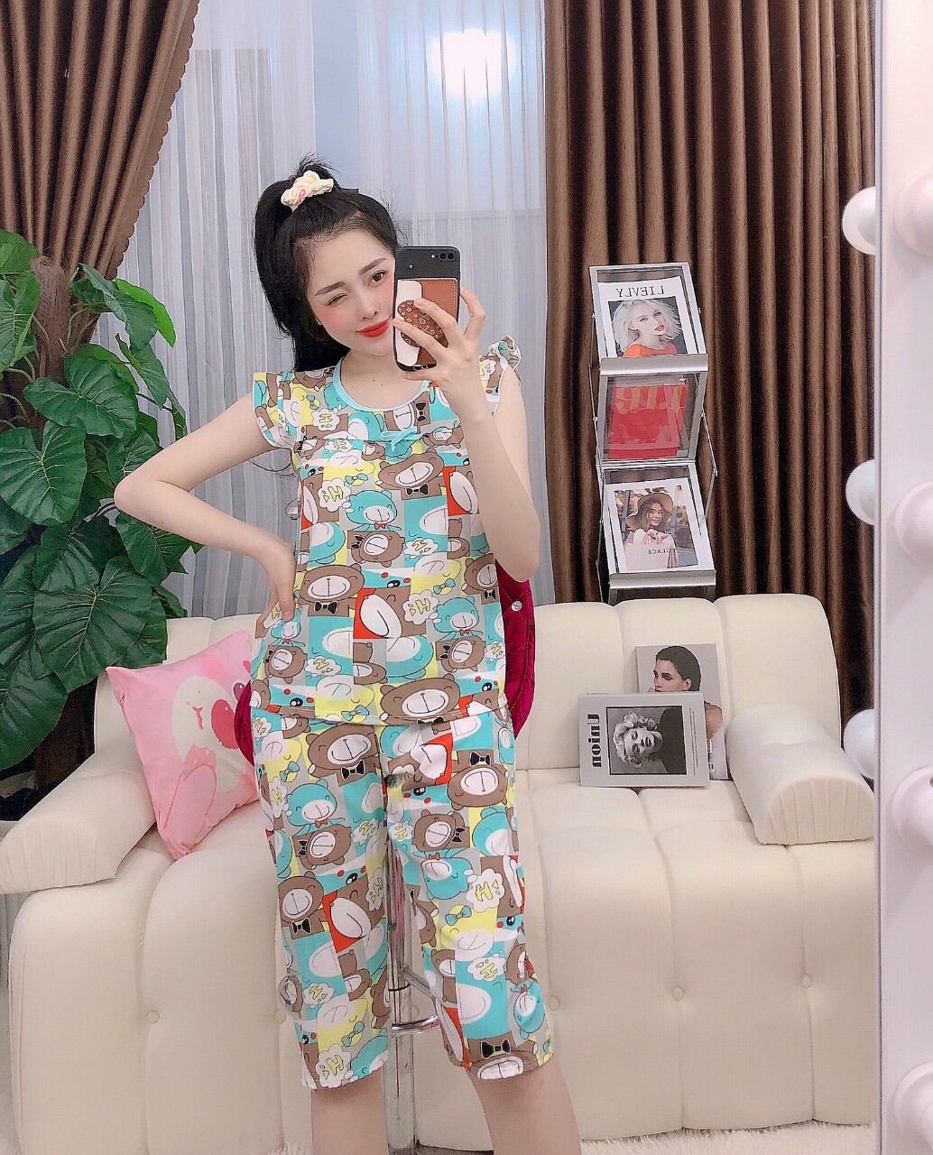 Silk Pajamas for Women under 50kg. A09
