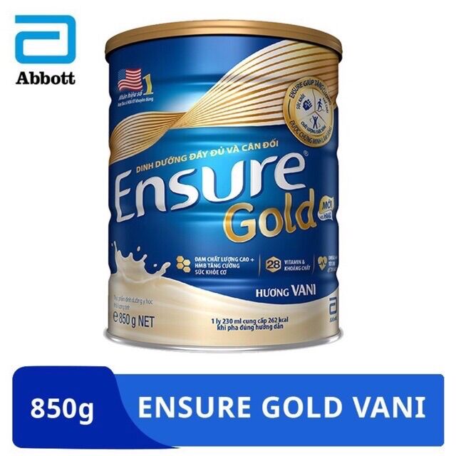 Sữa bột Ensure gold 850g