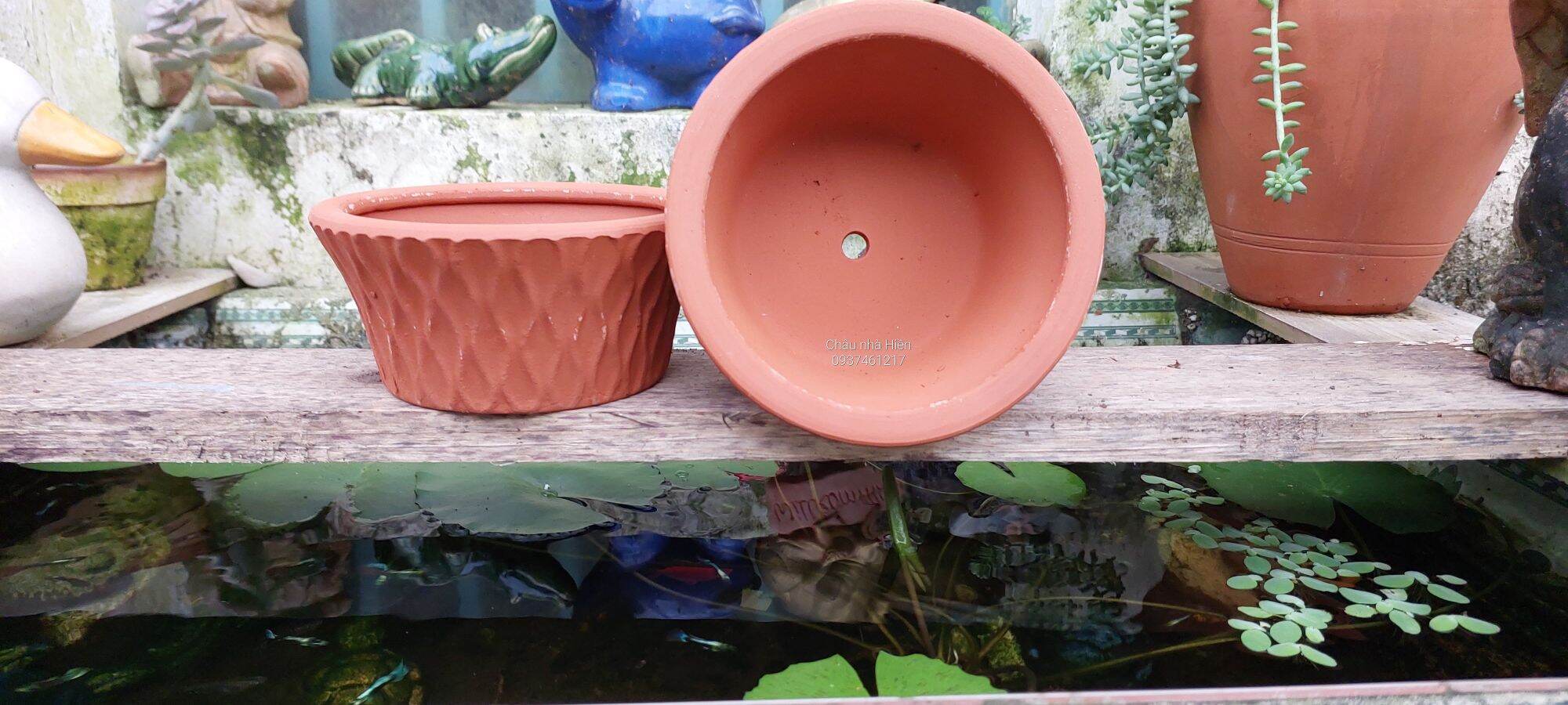 Chậu đất nung Bình Dương chén vót nhỏ