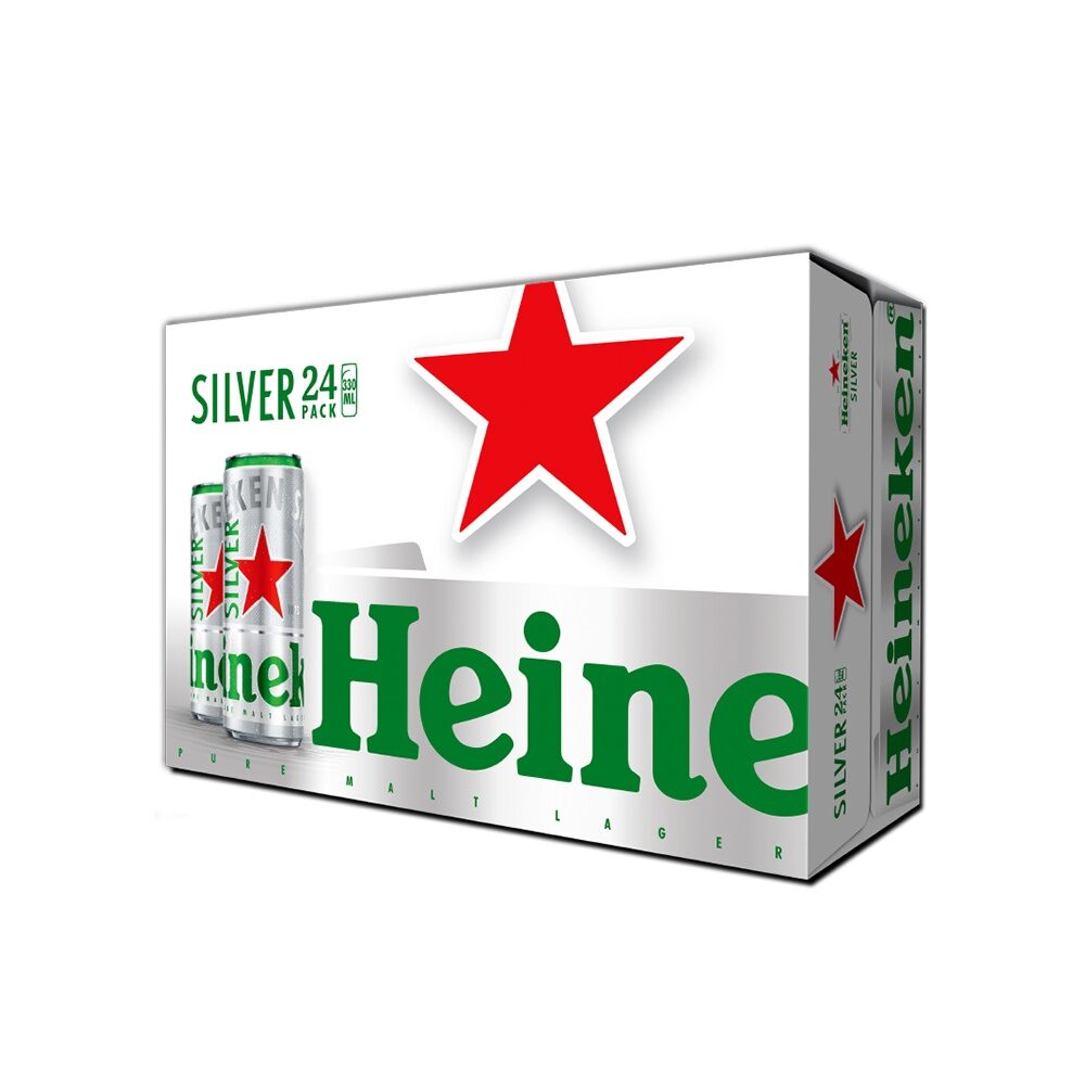 Thùng 24 lon bia Heineken silver lon 330 ml