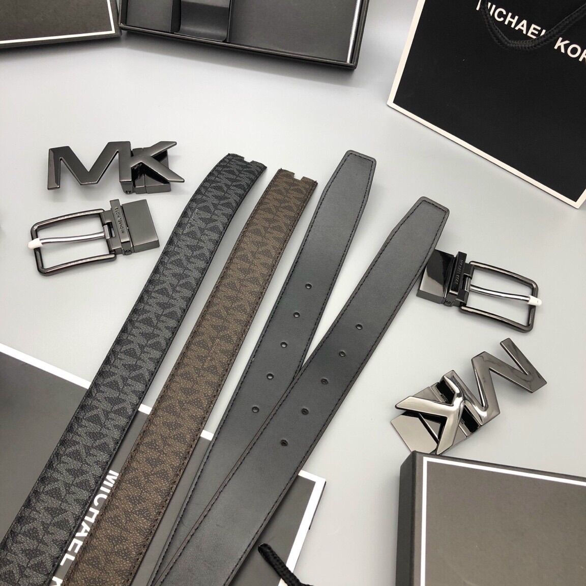 THẮT LƯNG NAM MK DA CANVAS DA THẬT CÓ 2 MẶT KHÓA THAY FULLBOX