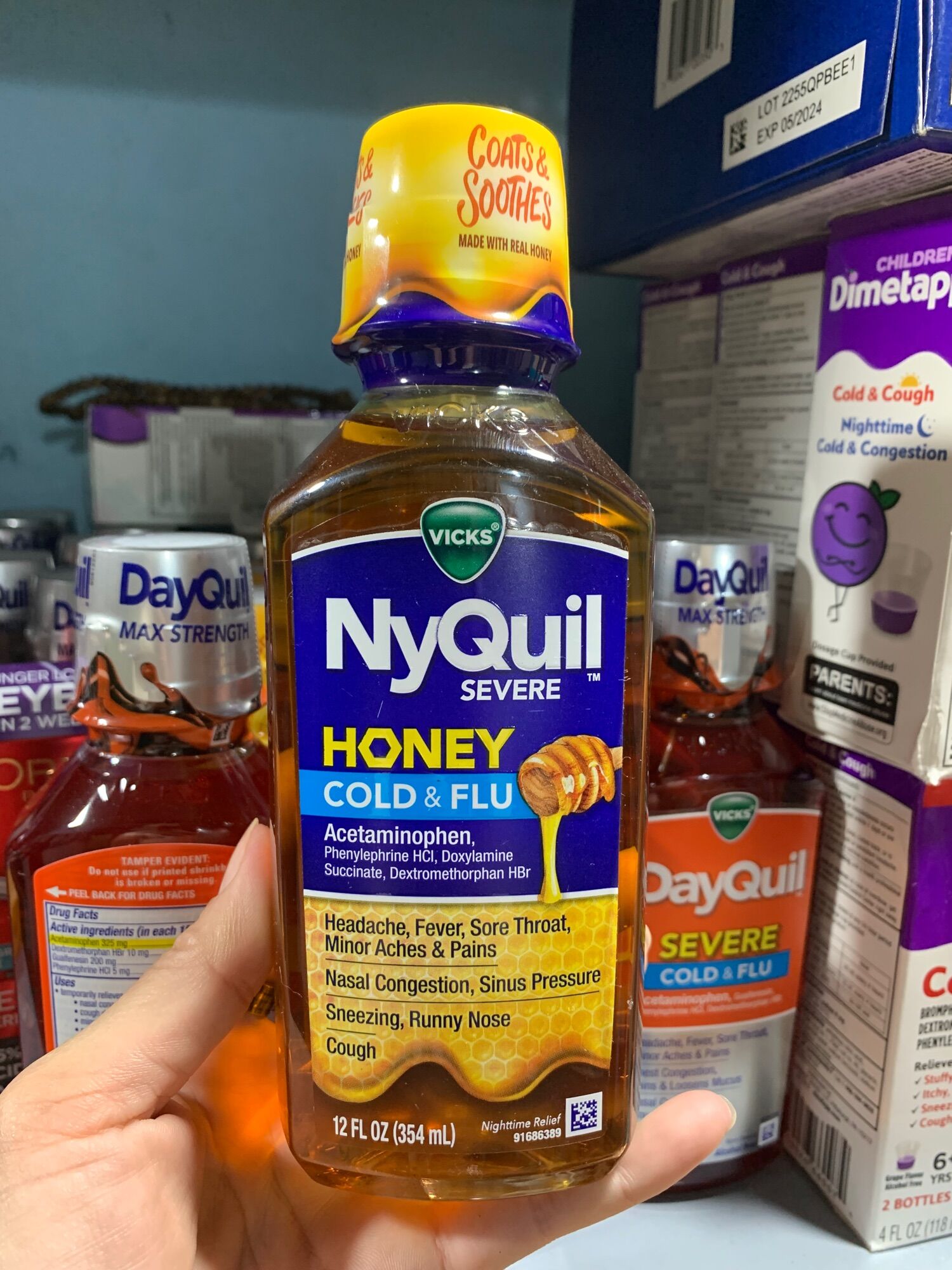 Siro vicks nyquil cold & flu severe 354ml