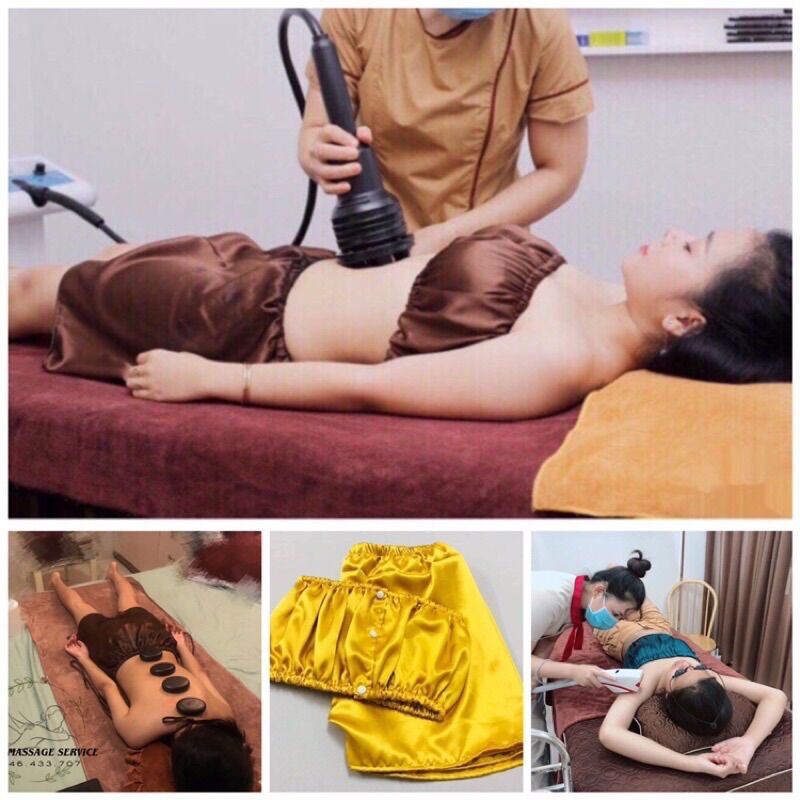 Bộ đùi lụa mặc giảm béo, massage, xông hơi cho spa chất phi lụa mát, chun co giãn tốt