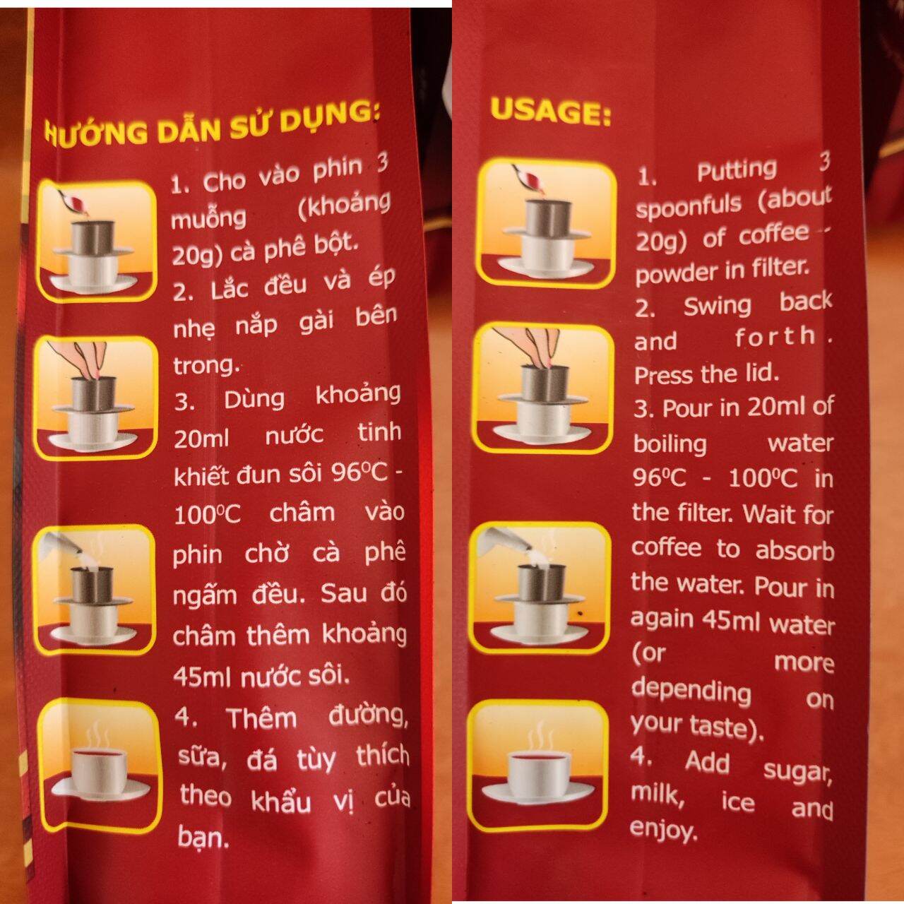 Gói 500g cà phê pha phin cao cấp hương chồn