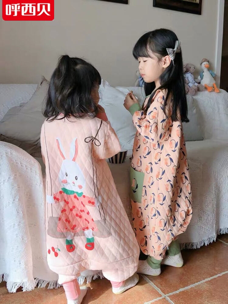 Túi Ngủ Mùa Đông Bằng Vải Cotton Nguyên Chất Chống Đá Cho Trẻ Em Túi Ngủ Mùa Thu Xuân Cho Bé Trai Và