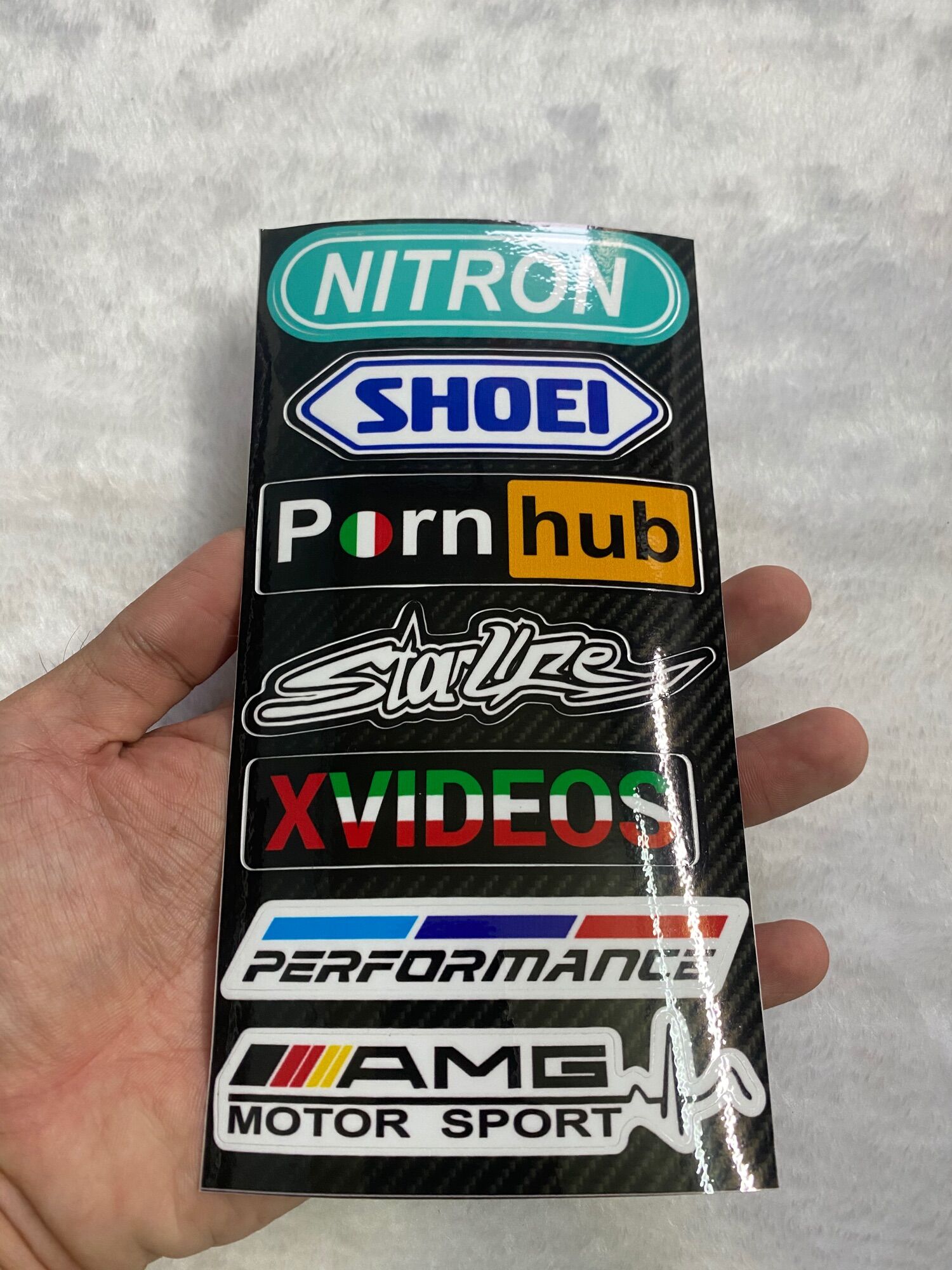 Sét tem logo 10x19cm nitrong shoei per