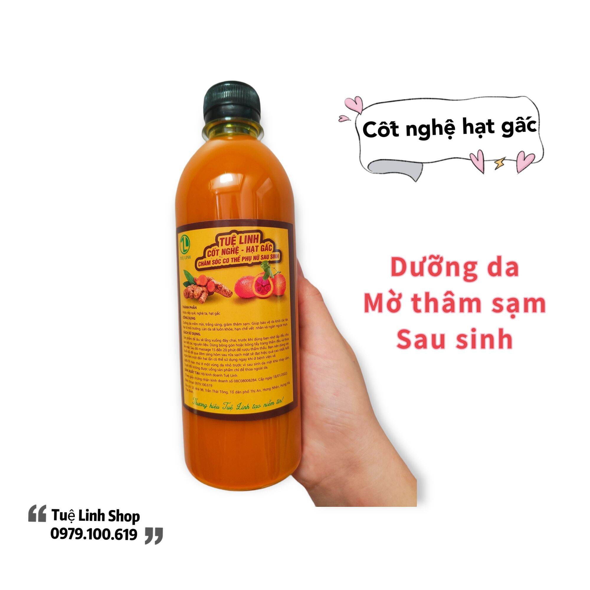 500ml Cốt nghệ hạt gấc dành cho da mặt