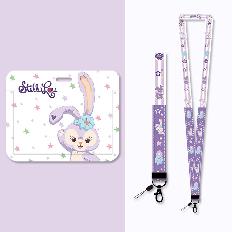 StellaLou Card Sleeve Horizontal Student Meal Card Subway Bus Card Package Access Control Halter Lanyard Badge Certificate Holder Horizontal Version