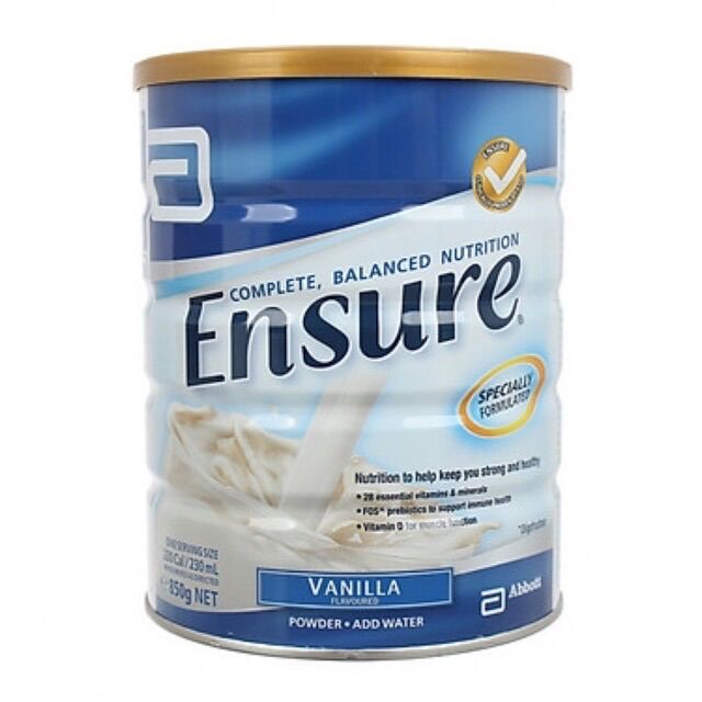 Sữa bột Ensure Vanilla Úc 850gr nội địa úc