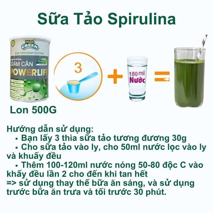 Sữa tảo xoắn Spirulina giảm cân