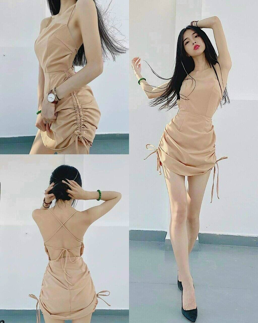 ĐẦM BODY UMI ĐAN LƯNG CÓ MÚT NGỰC - THỜI TRANG BB - BB039