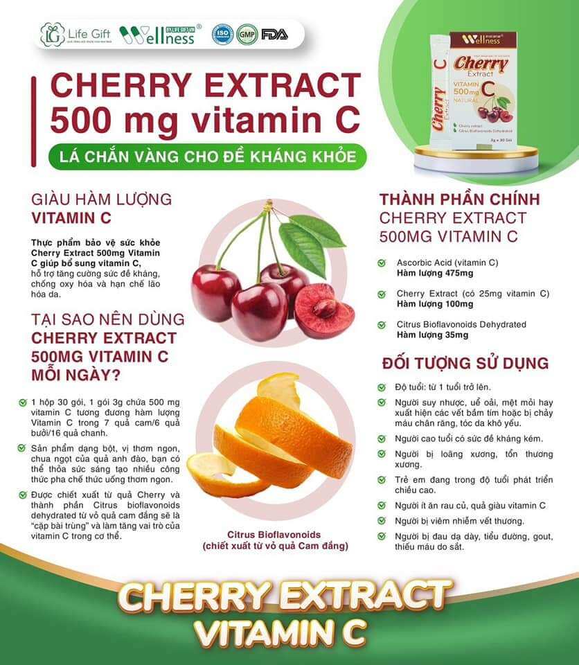 Thực phẩm bổ sung vitamin C 500mg