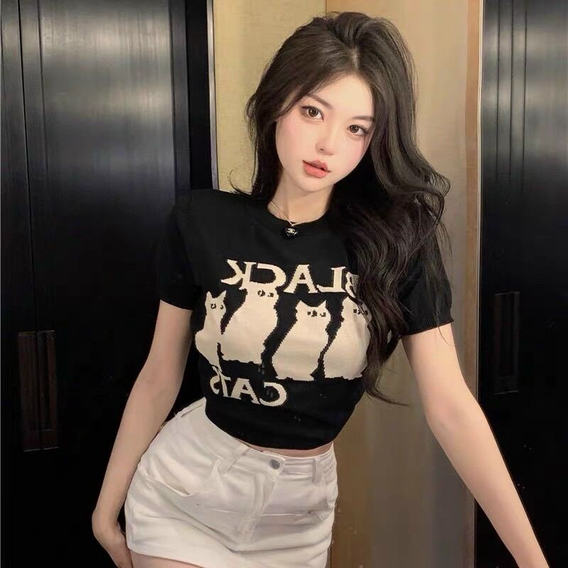 Áo croptop 4 chú mèo BG