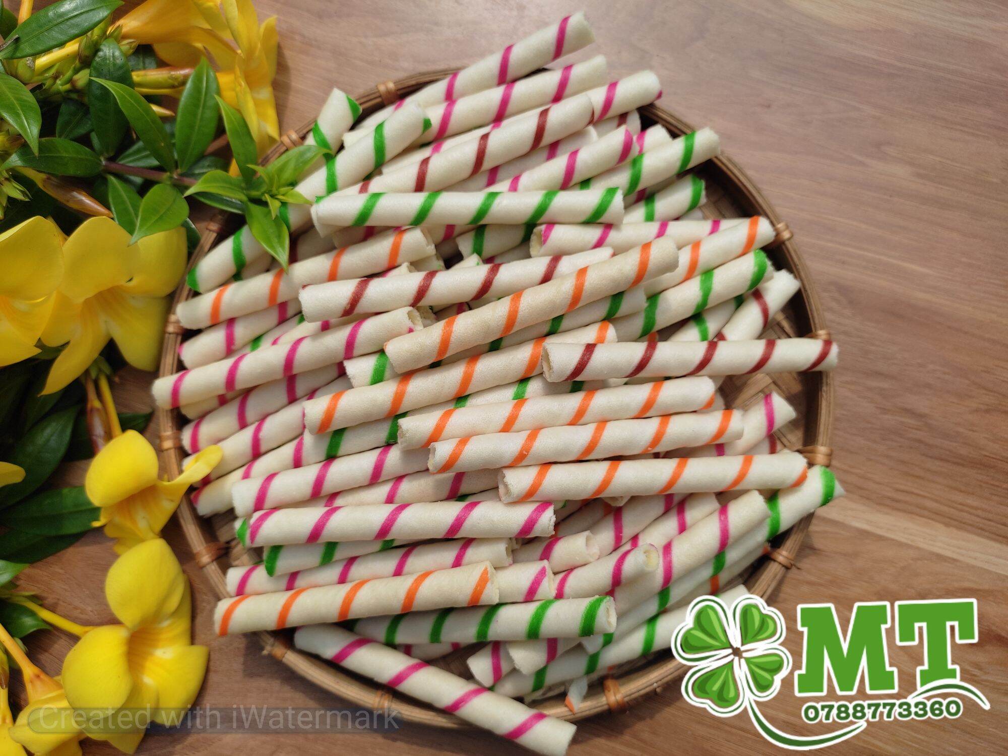 Bánh ống quế nhân kem mix vị 500g