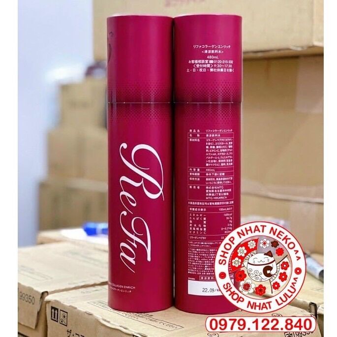 (Date 12/24) Hộp nước đẹp da COLLAGEN ENRICH REFA 16 480ML Nhật bản