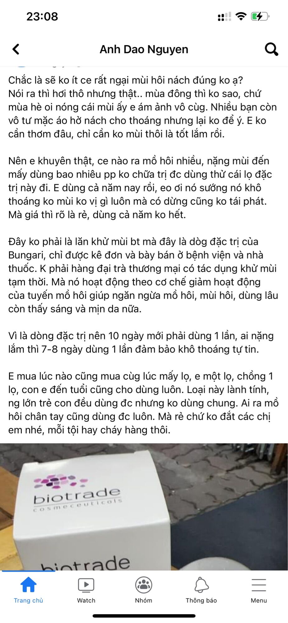 [ĐỦ BILL] Lăn khử mùi ngăn mồ hôi Odorex Deo Biotrade