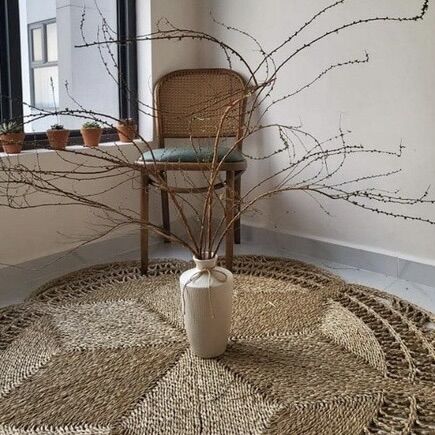 [HCM]Thảm cói hoa 120cm [HÀNG LOẠI 1]