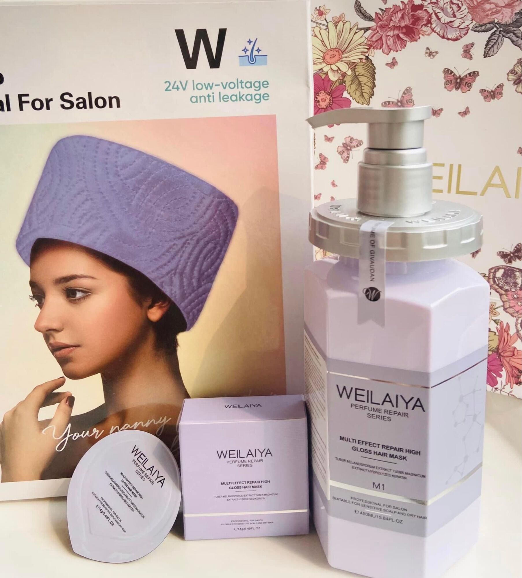 Hấp Tóc Weilaiya 450ml Tặng Kèm Mũ Hấp Chuẩn Salon