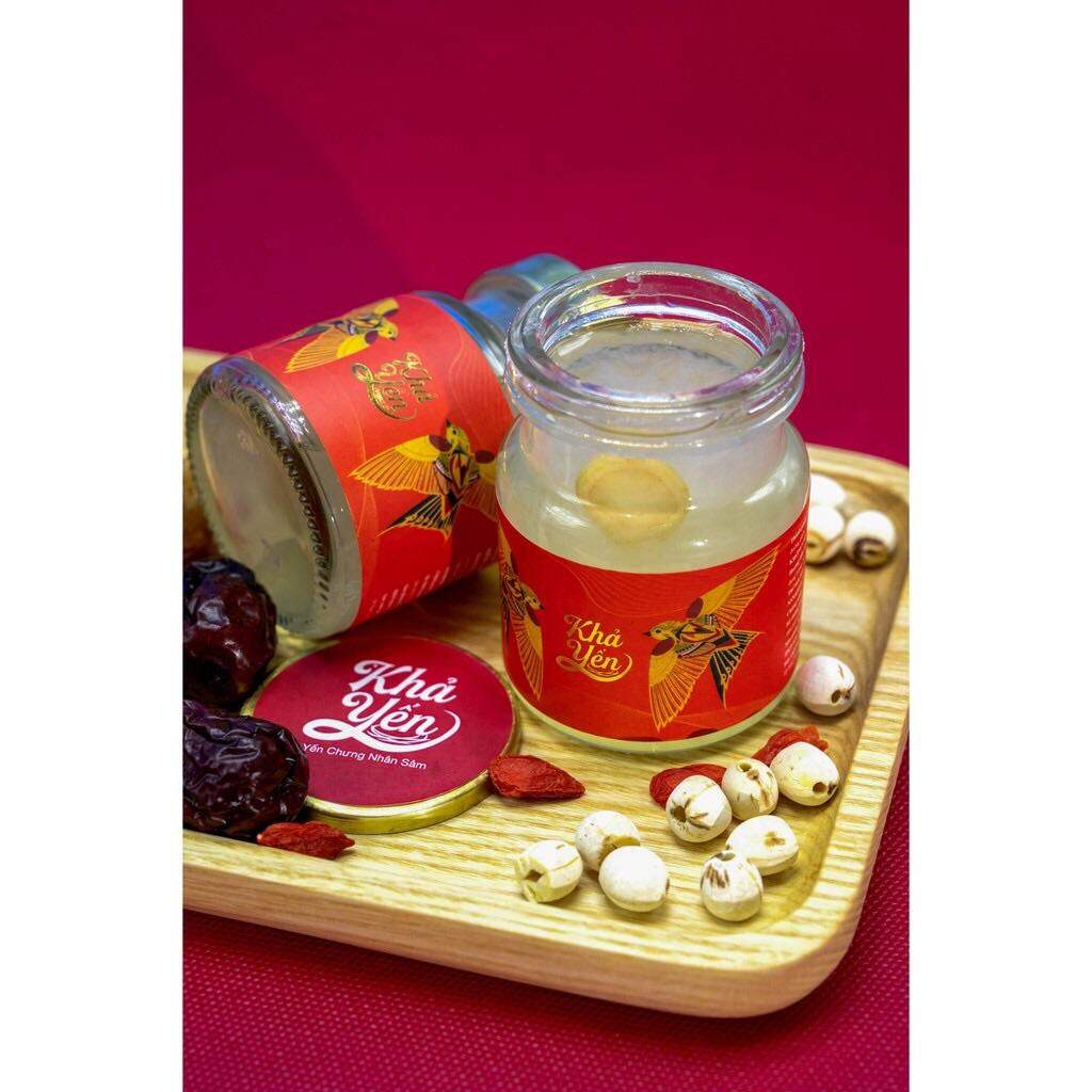 Yến Sào Khánh Hòa - Yến Chưng Nhân Sâm - 25% Yến Tươi - Combo 10 Hủ - 70ml/hủ - Yến Sào Khả Yến