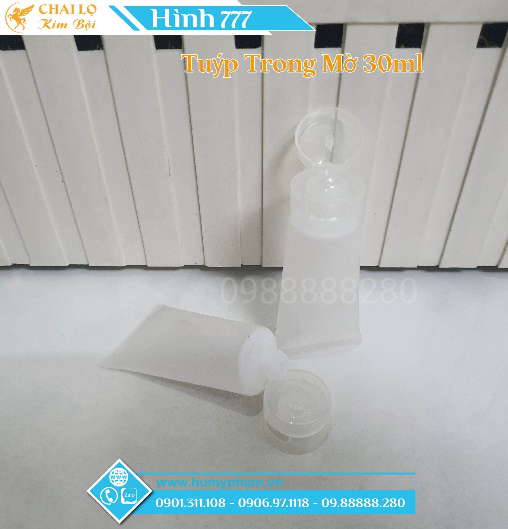 Tuýp Nhựa Chiết Mỹ Phẩm Trong Mờ 30ml