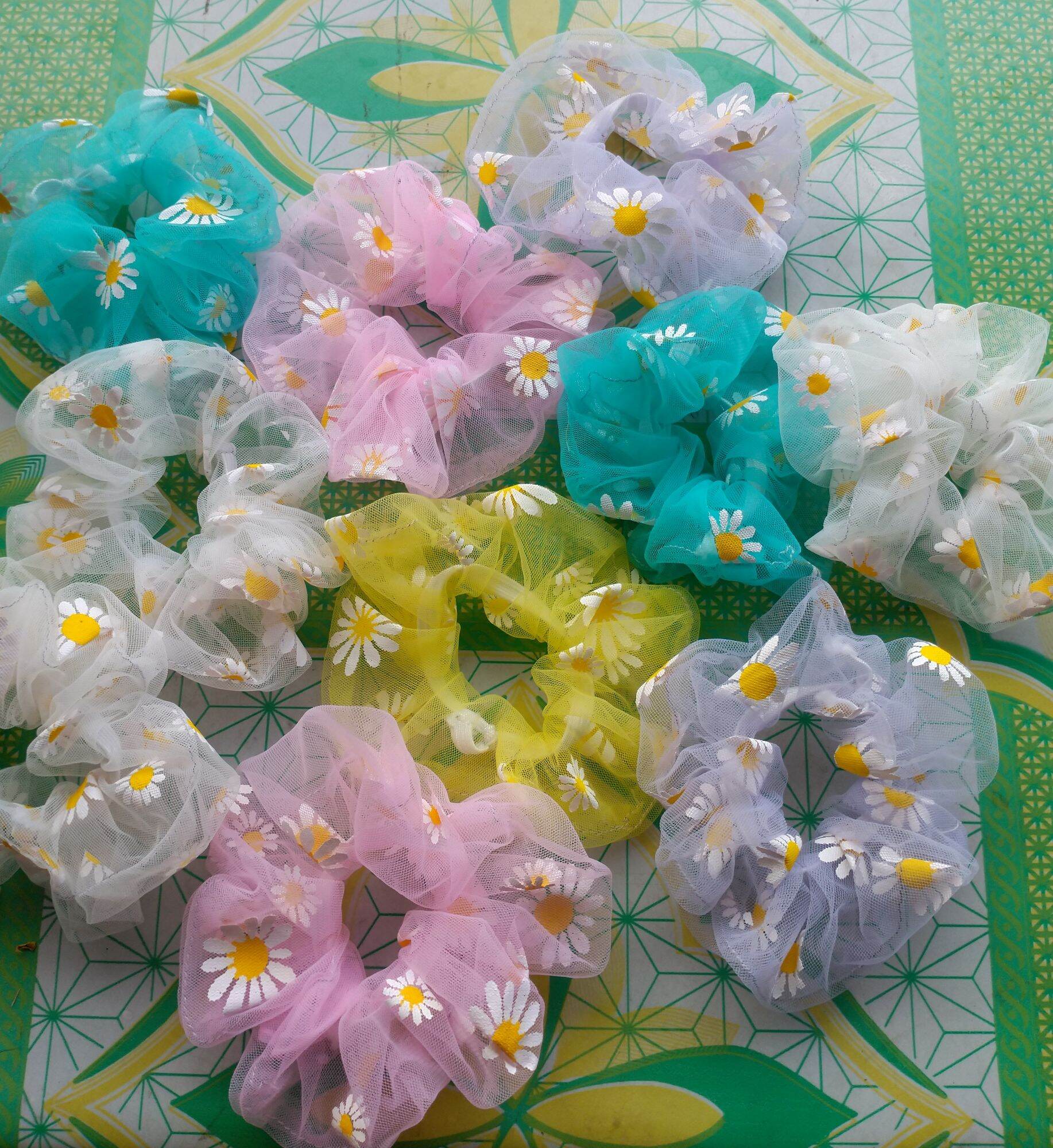 [ HCM ] Set 10 cái cột tóc hoa cúc ( giao màu ngẫu nhiên )