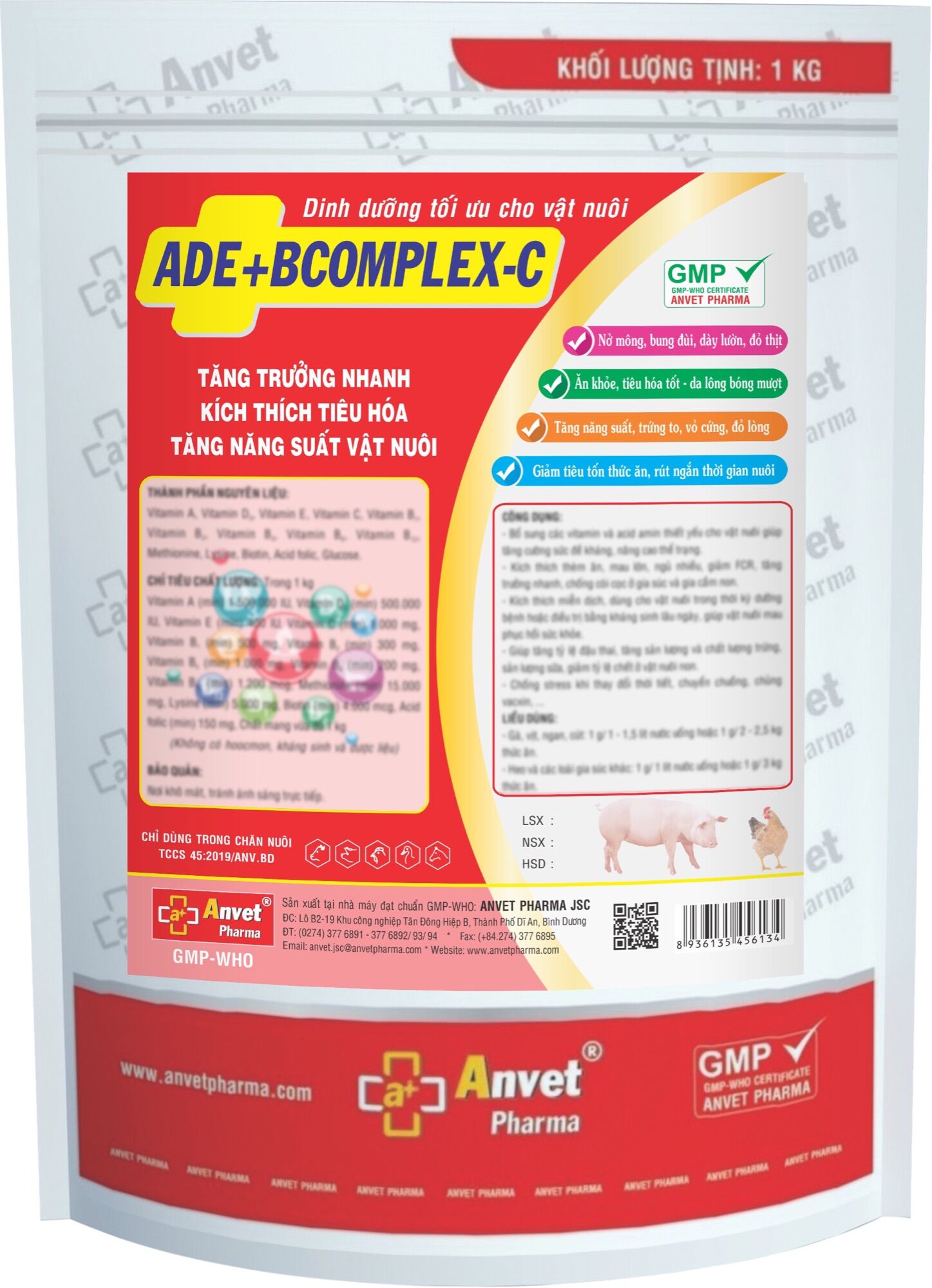 Dinh dưỡng ade bcomplex-c 1kg