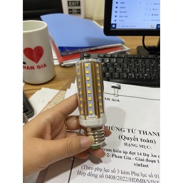 Bóng đèn led bulb 6w ánh sáng vàng 3000k, đui e27