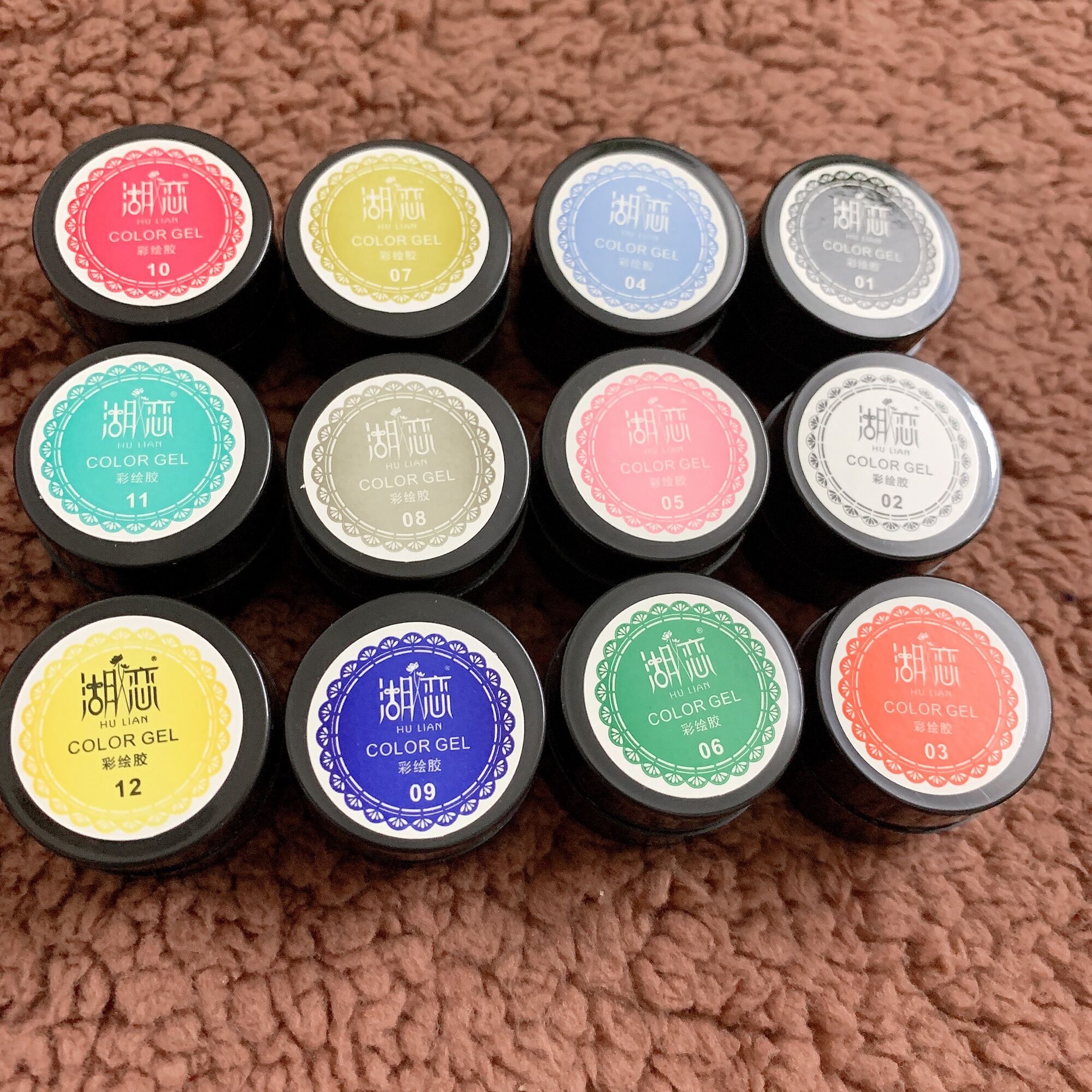 Gel vẽ hulian 12 màu