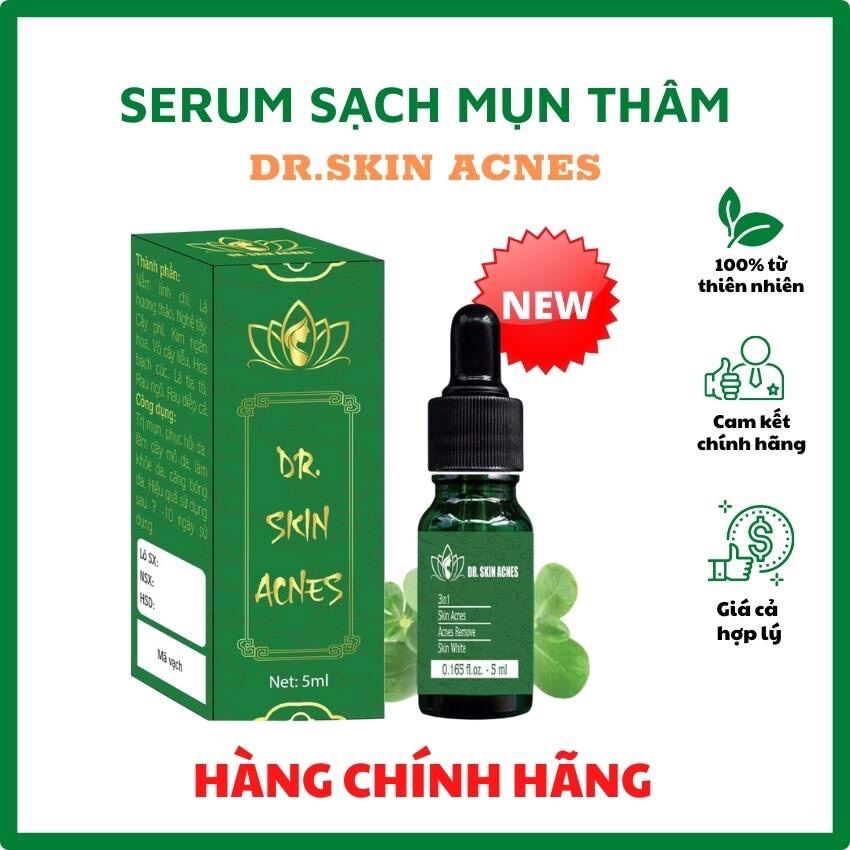 Serum mụn thảo dược Dr.Skin acnes đánh bay mụn sạch thâm trong 7 ngày