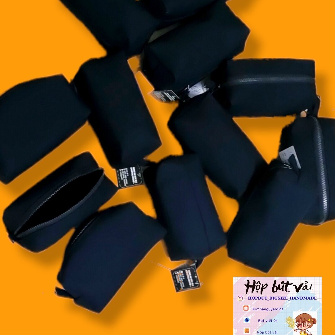 hộp bút vải full black