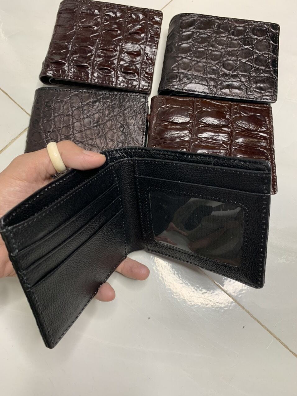 Ví nam da cá sấu cao cấp chính hãng, thật 100%