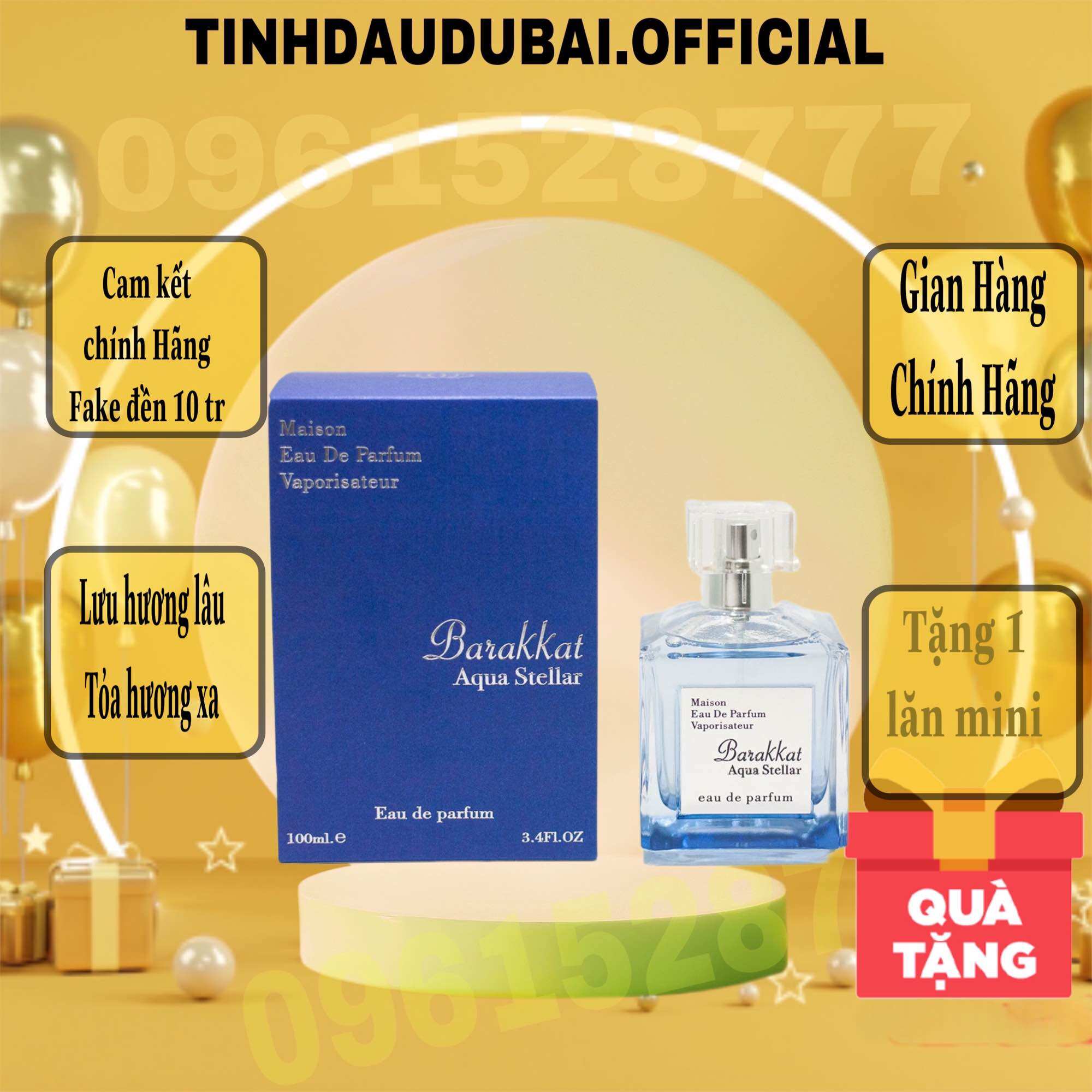 Nước Hoa BARAKKAT AQUA STELLAR 100ml Fullseal