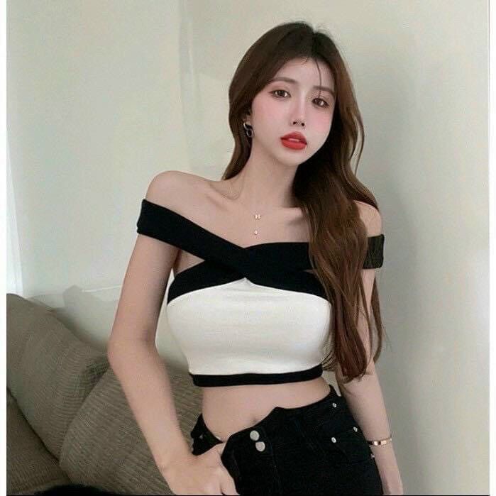 Áo Croptop Dây Chéo, Áo Croptop Cổ Yếm