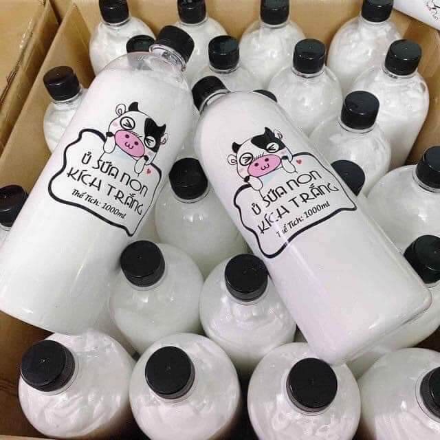 ( Cô Đặc - 1kg - chai to ) Ủ sữa non kích trắng - trắng gấp 3 lần - dùng mặt và toàn thân.