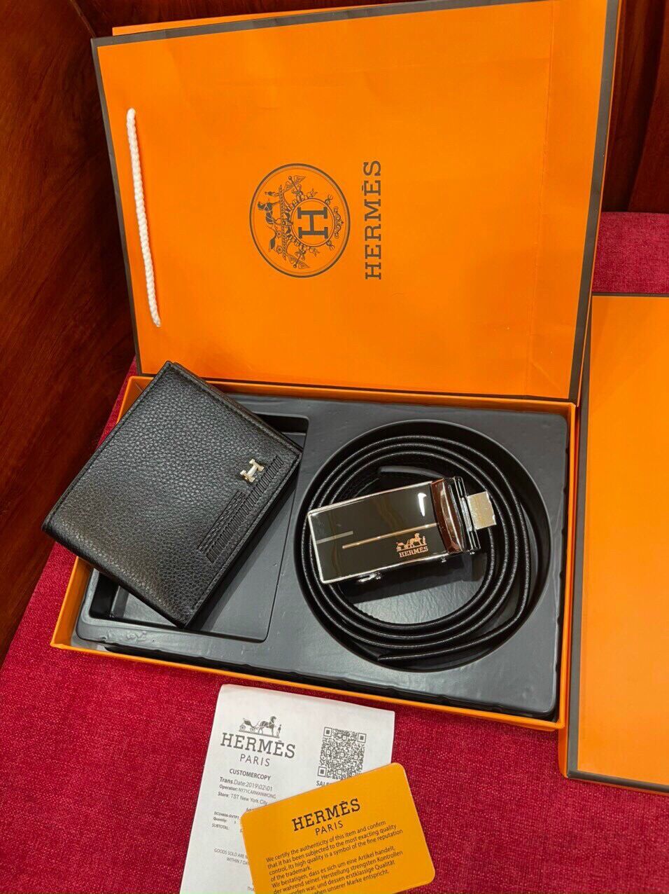 SÉT THẮT LƯNG VÍ  NAM FULL BOX THẺ