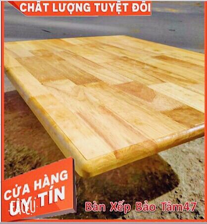 Mặt bàn gỗ cao su dày 18ly mặt bàn bo cạnh bo gốc
