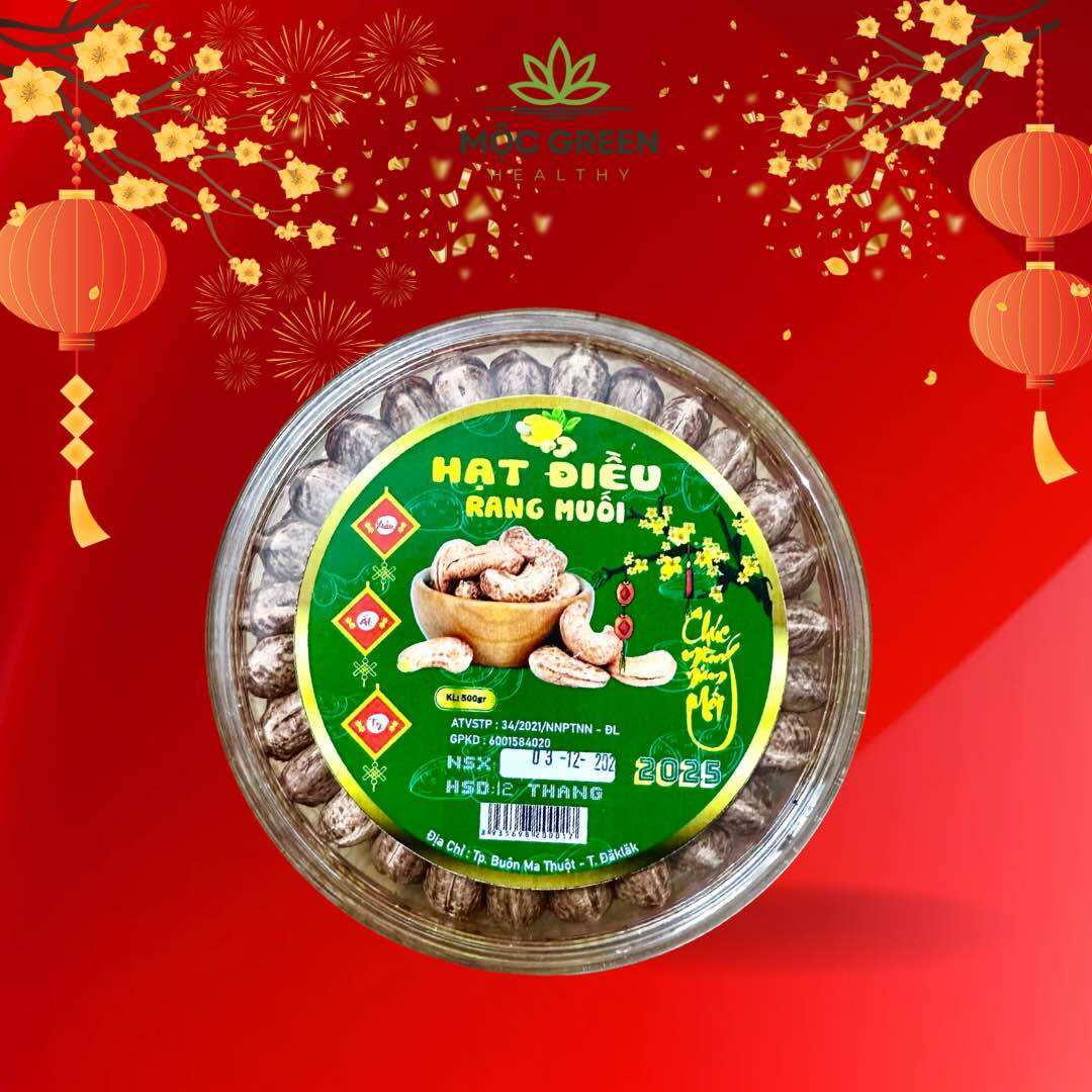 Hạt Điều Rang Muối Chưa Bóc Vỏ Lụa Xếp Loại 1 (500g)