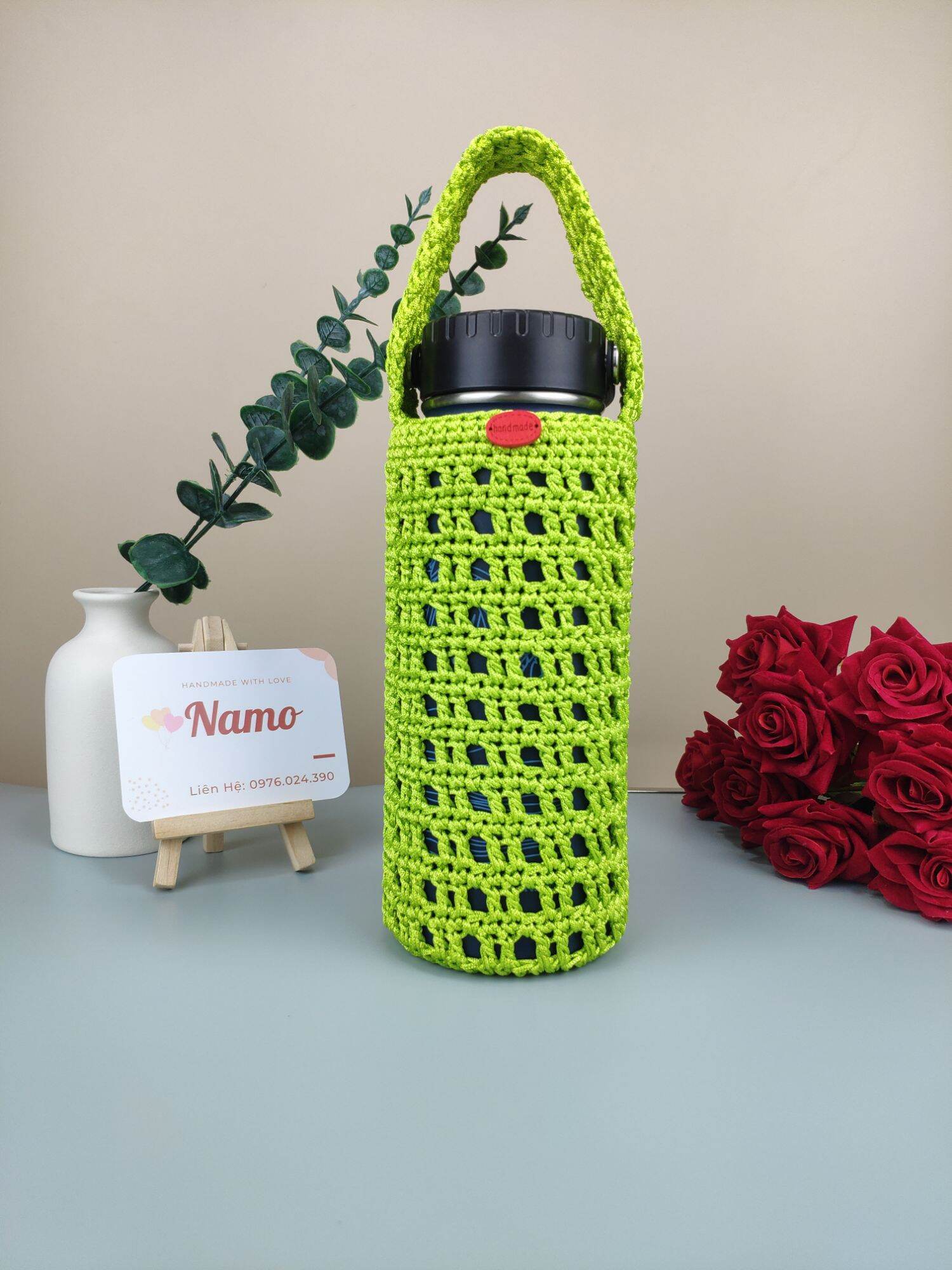 Túi đựng bình giữ nhiệt size 880ml handmade
