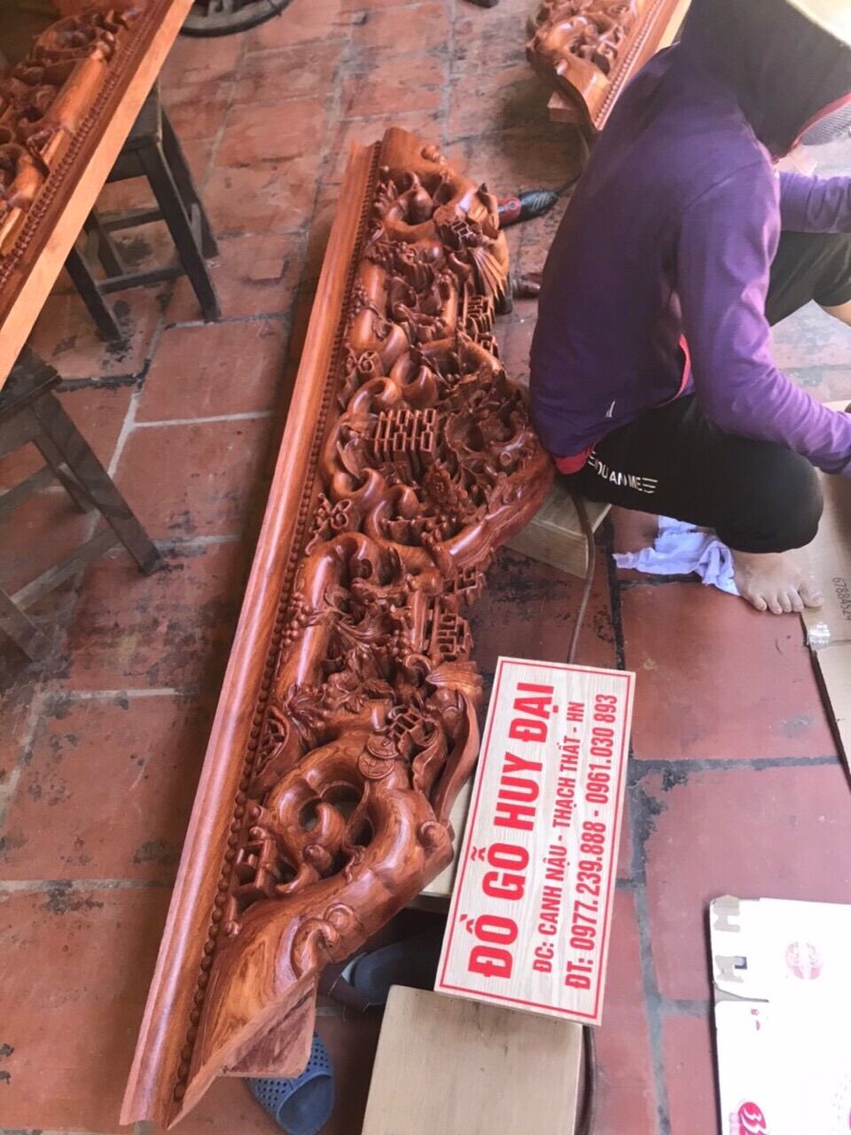 sập ngồi gỗ hương đá