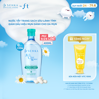 Nước tẩy trang micellar dành cho da mụn SENKA A.L.L. CLEAR WATER MICELLAR + TONER FORMULA ACNE CARE 400ML