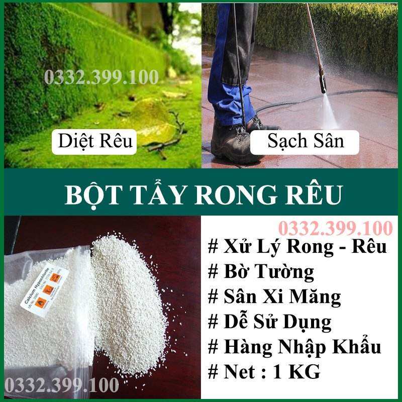 1kg Bột tẩy rong rêu ,sàn nhà ,Tường Xi Măng Nhật # gói 1kg