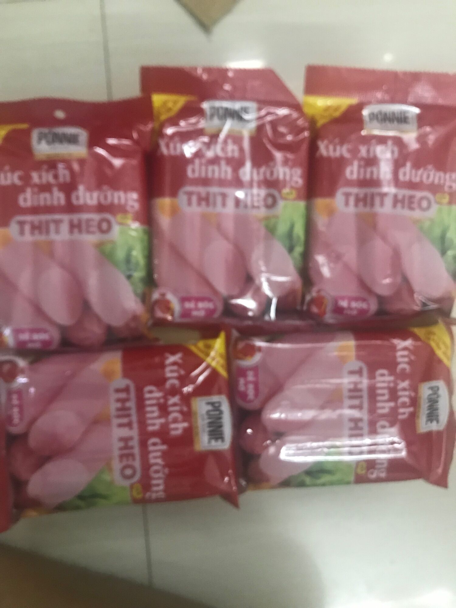 Combo 5 bịch xúc xích dinh dưỡng thịt heo 175gam