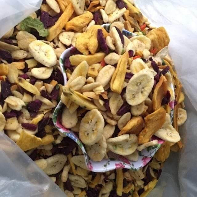 500gram trái cây sấy thập cẩm vụn giòn ngon
