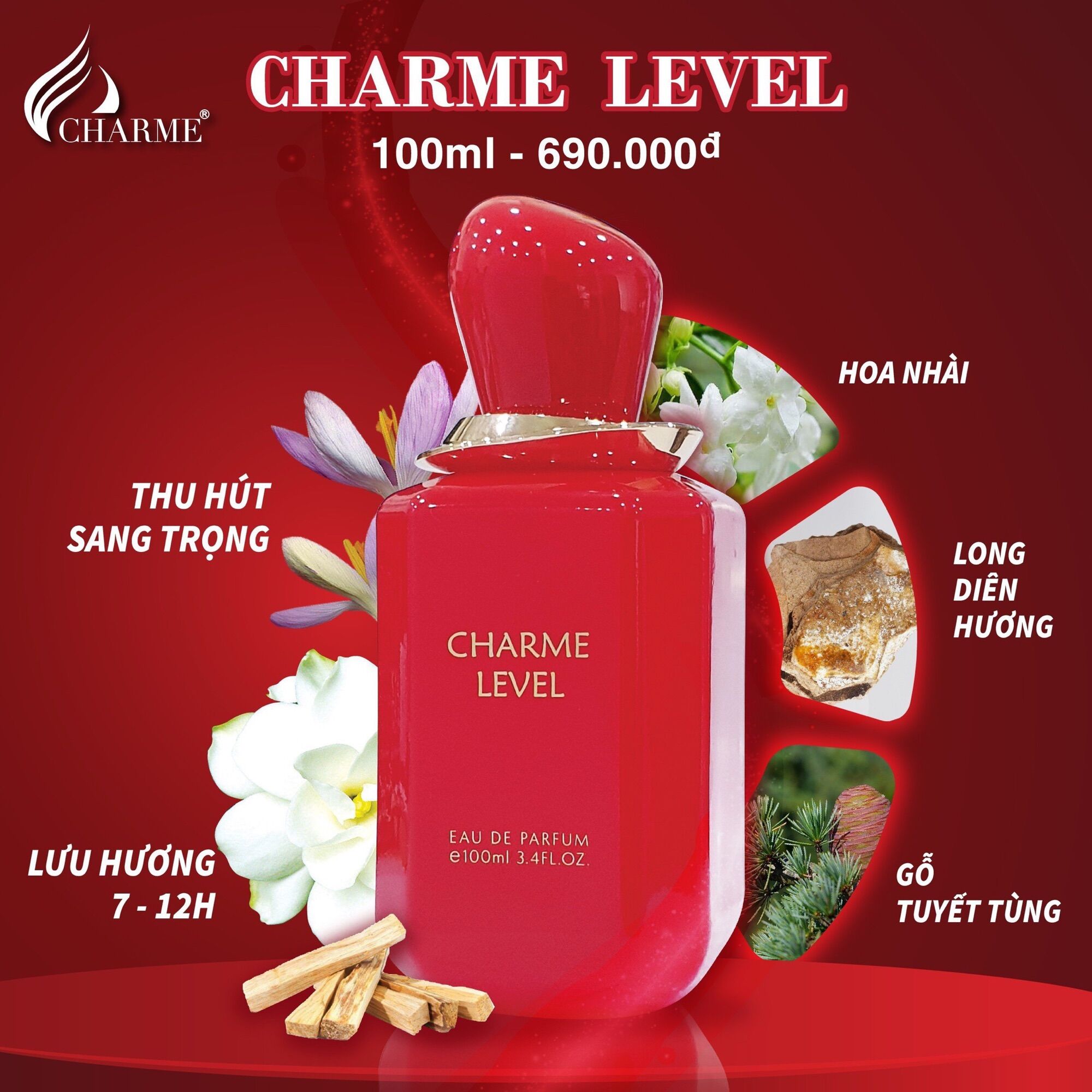 Nước hoa Level 100ml mẫu mới ( có chiết 10ml )