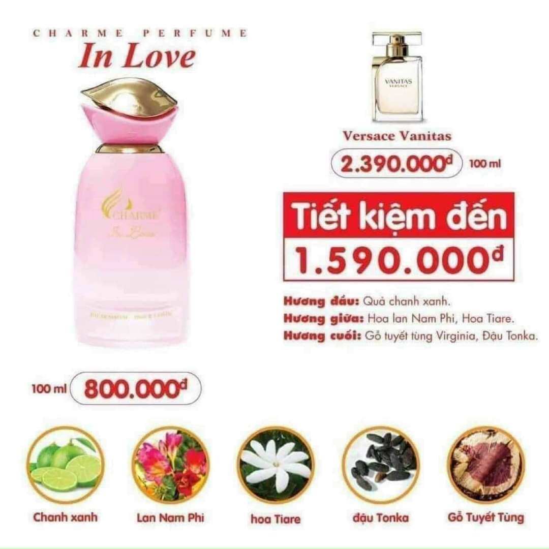 Nước hoa nữ charme in love 100ml