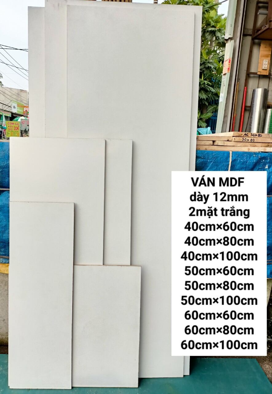 Tấm ván làm kệ_ Tấm ván mdf 12mm 2 mặt trắng làm kệ giá treo tường, kệ đứng,bàn,tủ..