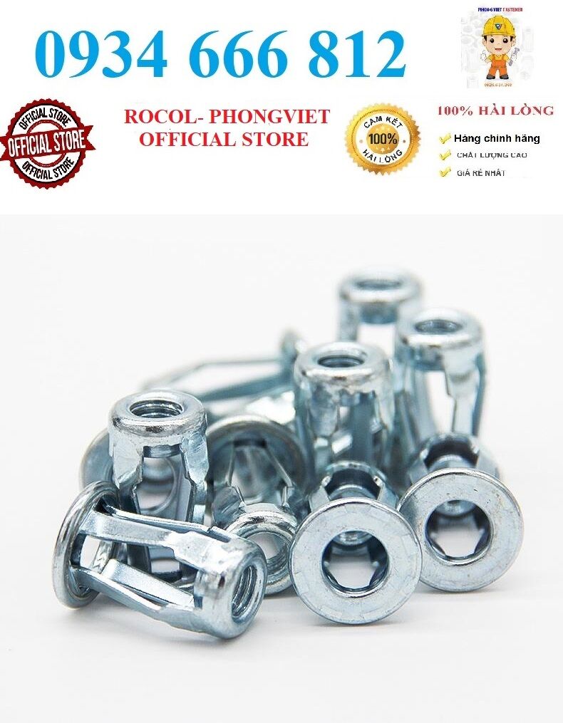 Đai ốc cánh hoa M4-M8 thép mạ M4,M5,M6,M8