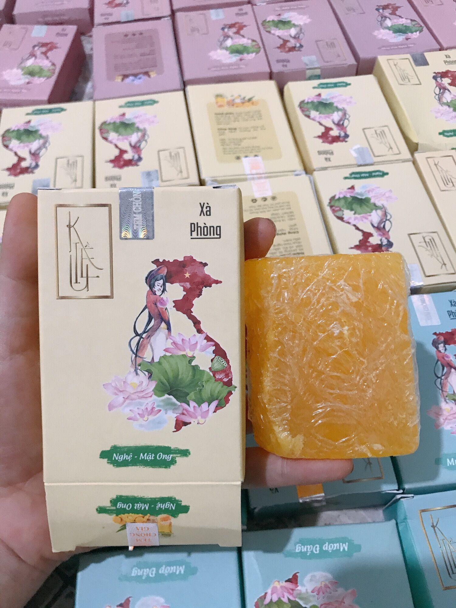 [Chính hãng] Xà bông Nghệ Soap ả đào Nghệ mật ong Mộc Nhan giúp trắng sáng mịn màng - hoàn toàn thủ công