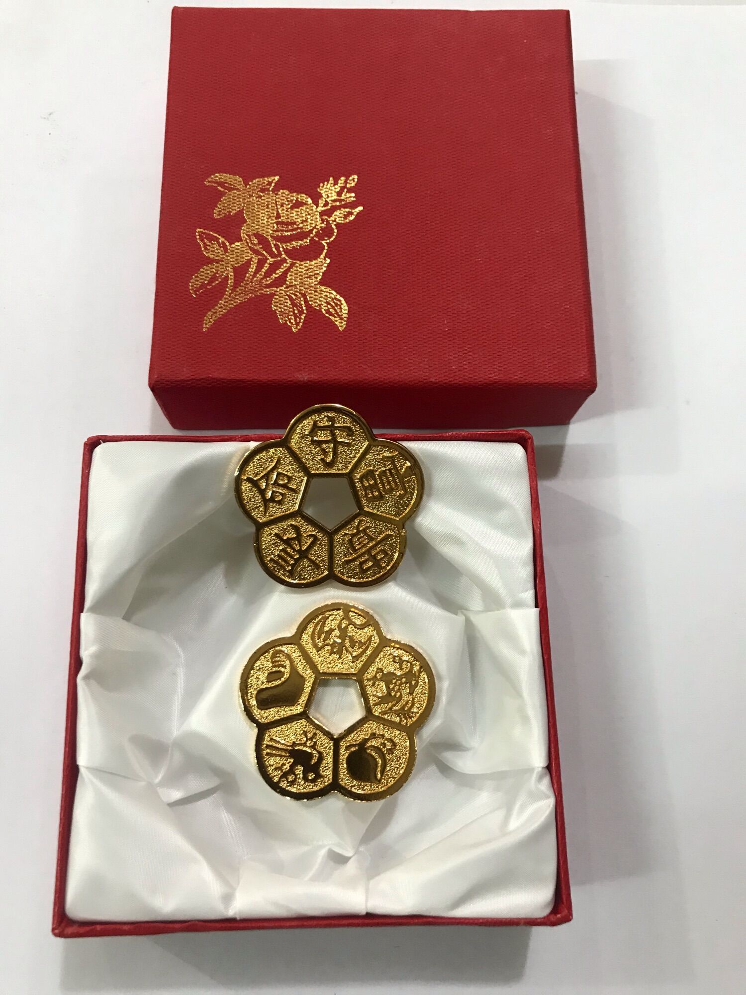 Nhị cát hoa mai mạ vàng 24k