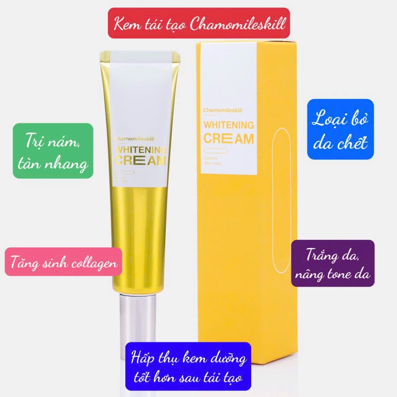 [HCM]KEM TÁI TẠO DA NÁM, DÙNG LÀ ĐẸP CHAMOMILESKILL, chính hãng